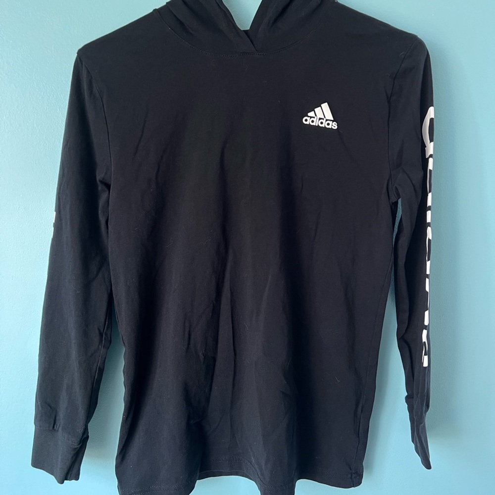Adidas Boys Long Sleeve Hooded T-shirt M (10/12